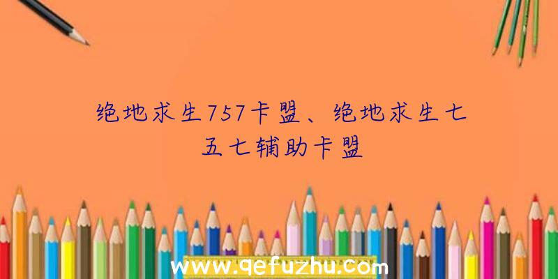 绝地求生757卡盟、绝地求生七五七辅助卡盟