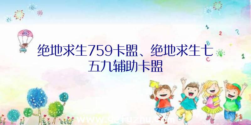 绝地求生759卡盟、绝地求生七五九辅助卡盟