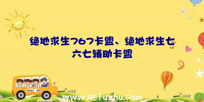 绝地求生767卡盟、绝地求生七六七辅助卡盟