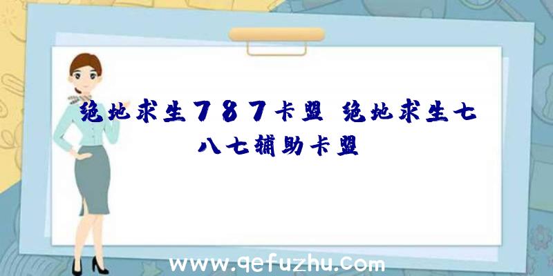 绝地求生787卡盟、绝地求生七八七辅助卡盟