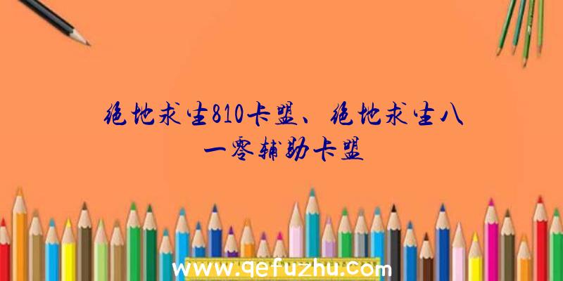 绝地求生810卡盟、绝地求生八一零辅助卡盟