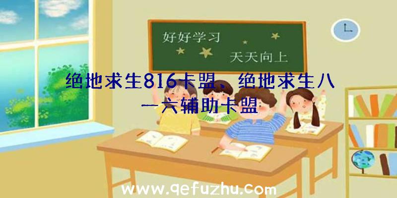 绝地求生816卡盟、绝地求生八一六辅助卡盟