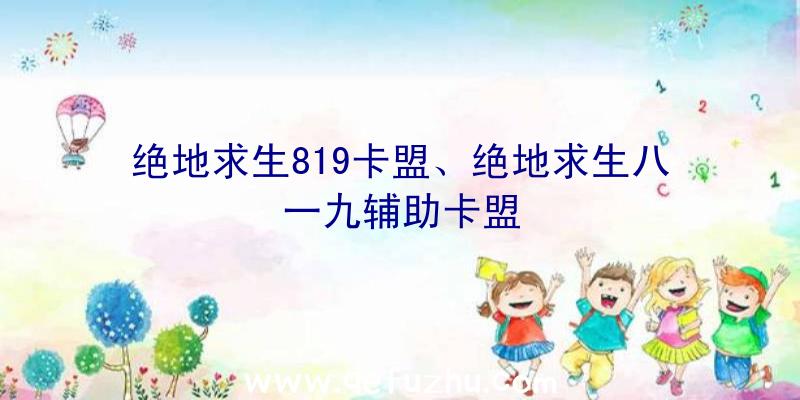 绝地求生819卡盟、绝地求生八一九辅助卡盟