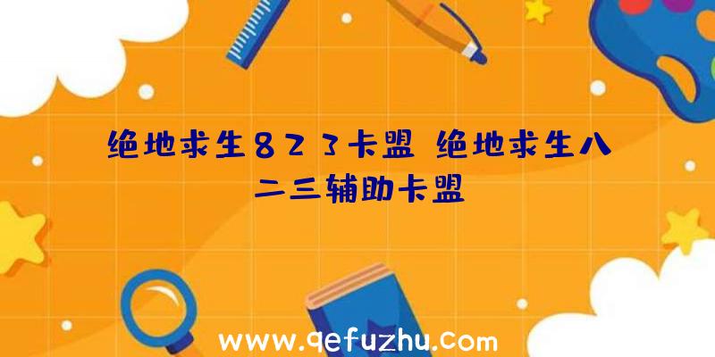 绝地求生823卡盟、绝地求生八二三辅助卡盟