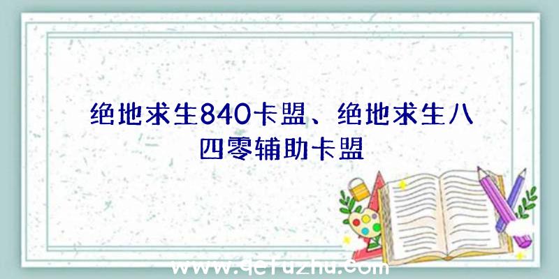 绝地求生840卡盟、绝地求生八四零辅助卡盟