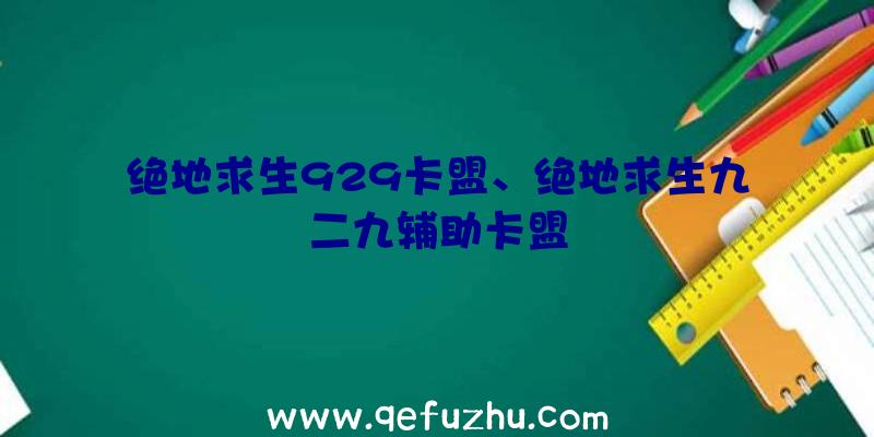 绝地求生929卡盟、绝地求生九二九辅助卡盟