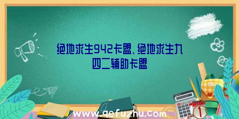 绝地求生942卡盟、绝地求生九四二辅助卡盟