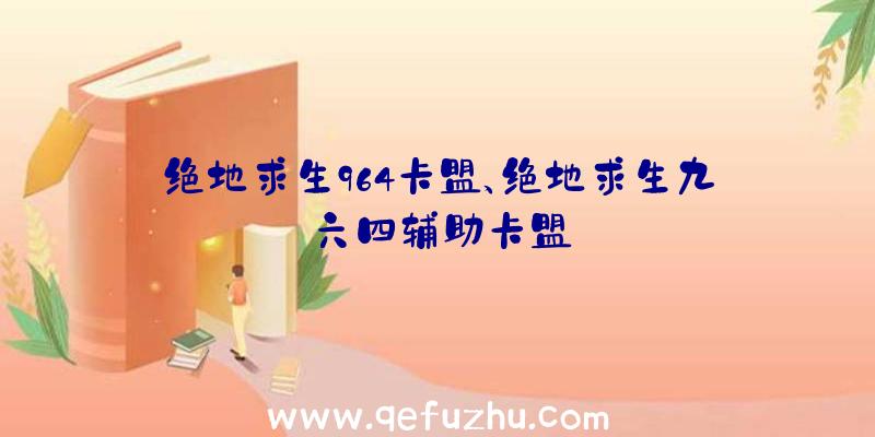 绝地求生964卡盟、绝地求生九六四辅助卡盟