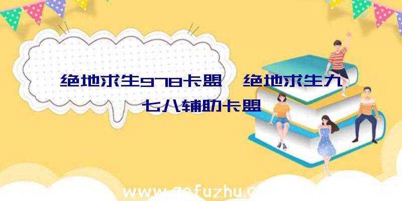 绝地求生978卡盟、绝地求生九七八辅助卡盟