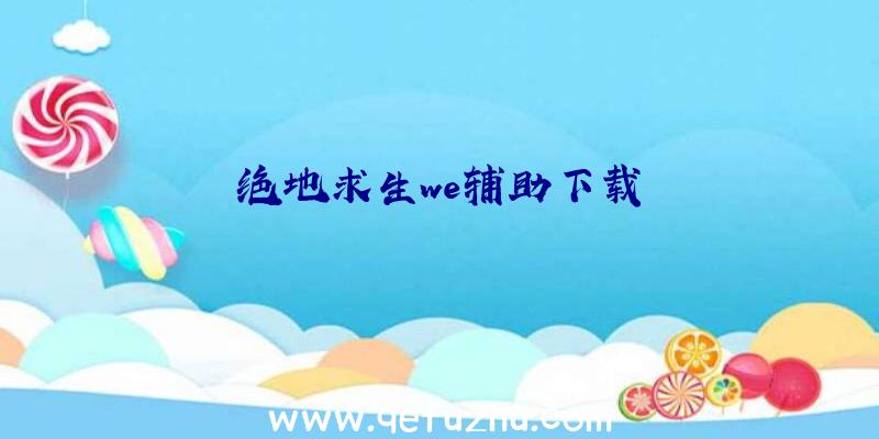 绝地求生we辅助下载