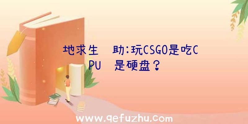 绝地求生辅助:玩CSGO是吃CPU还是硬盘？