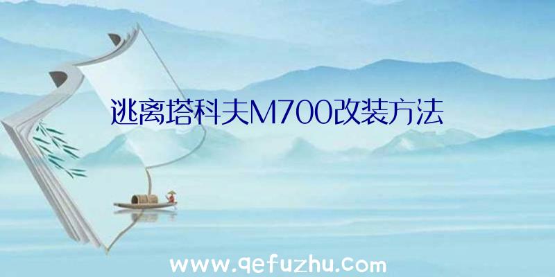 逃离塔科夫M700改装方法