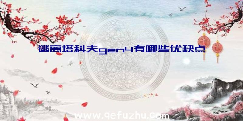 逃离塔科夫gen4有哪些优缺点